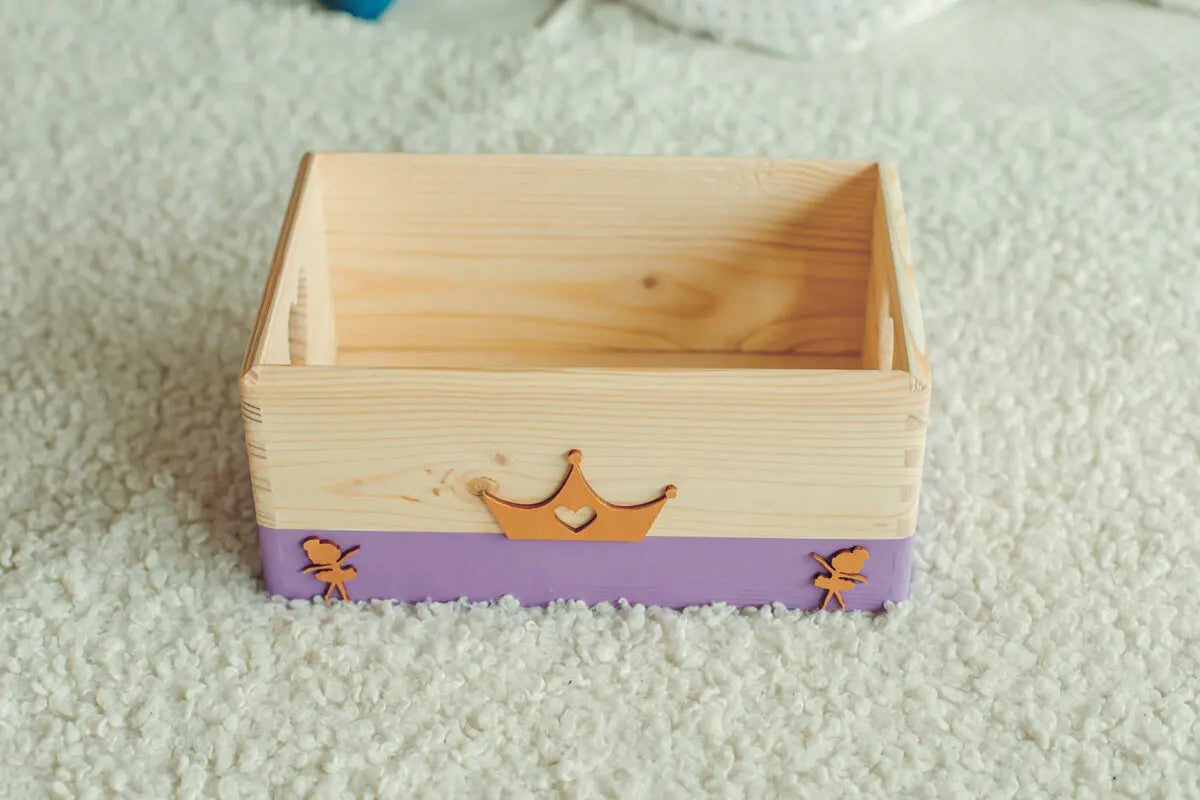 Decorated Storage Box - Lilac