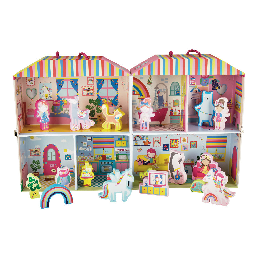 Spielbox mit Holzteilen - Regenbogenfee - Lomi Kids Shop