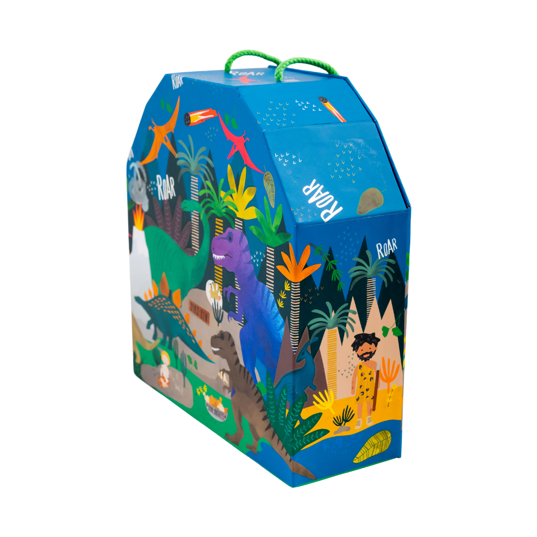 Spielbox mit Holzteilen - Dinosaurier - Lomi Kids Shop