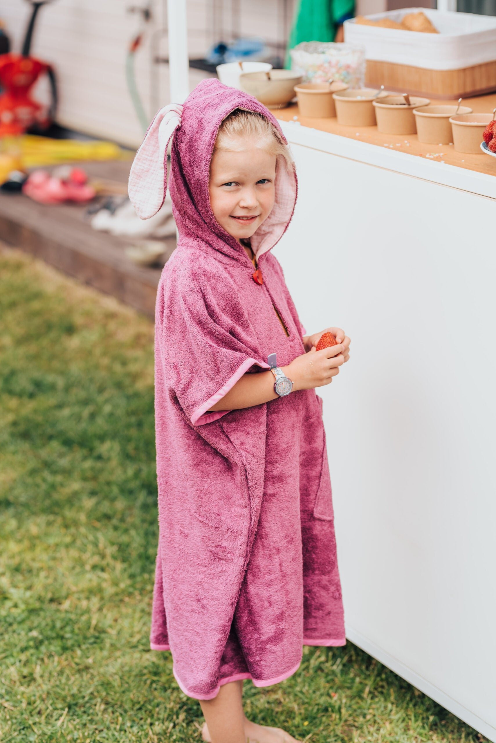 Kurzarm-Poncho KANINCHEN - Für KINDER - Lomi Kids Shop