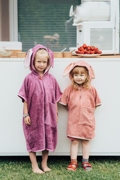 Kurzarm-Poncho KANINCHEN - Für KINDER - Lomi Kids Shop