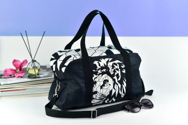 Travel Bag White Lion - Black