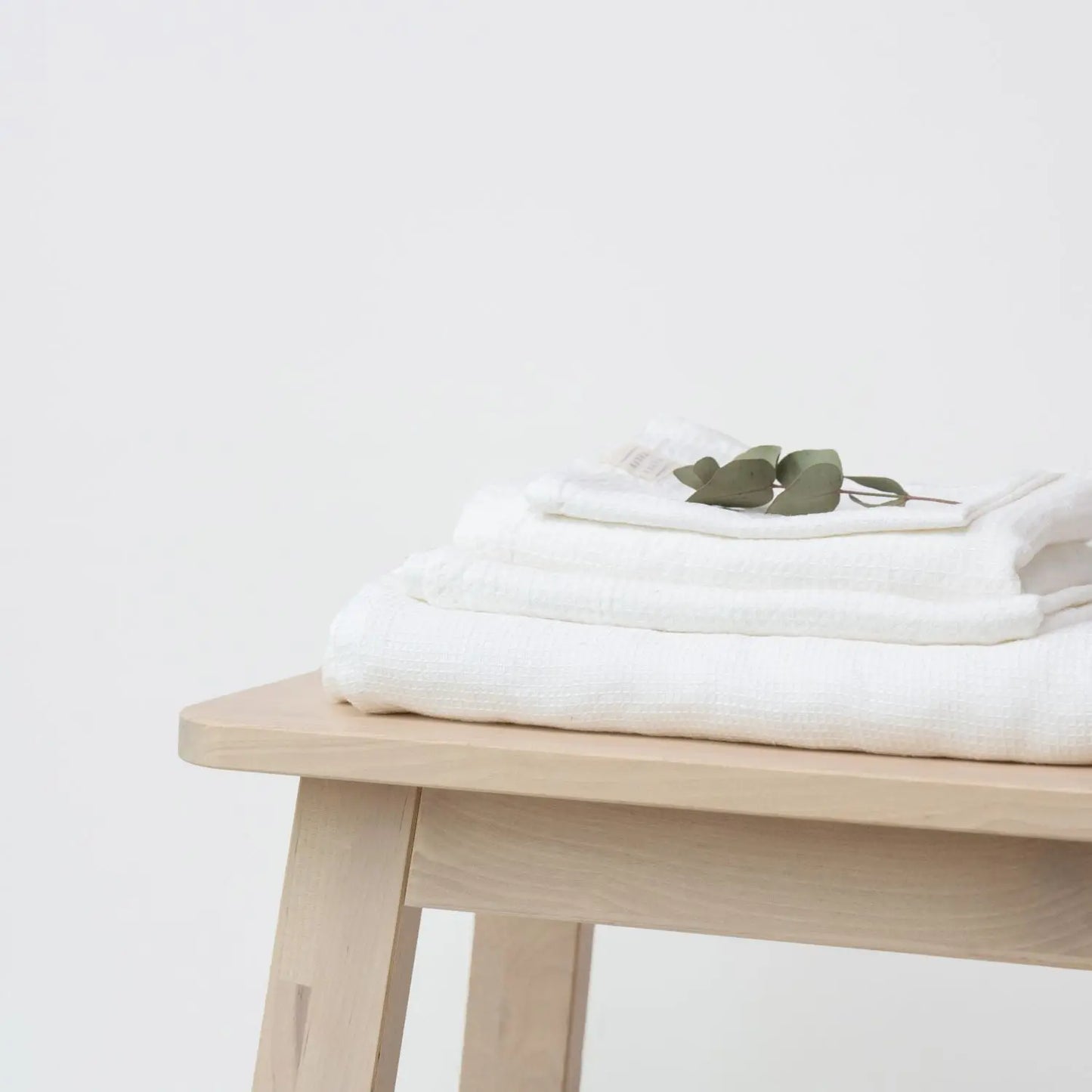 Honeycomb Fine Waffle Towel - White