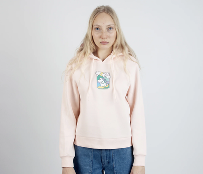 Mumintrolls Abenteuer Hoodie Damen - Hellrosa - Lomi Kids Shop