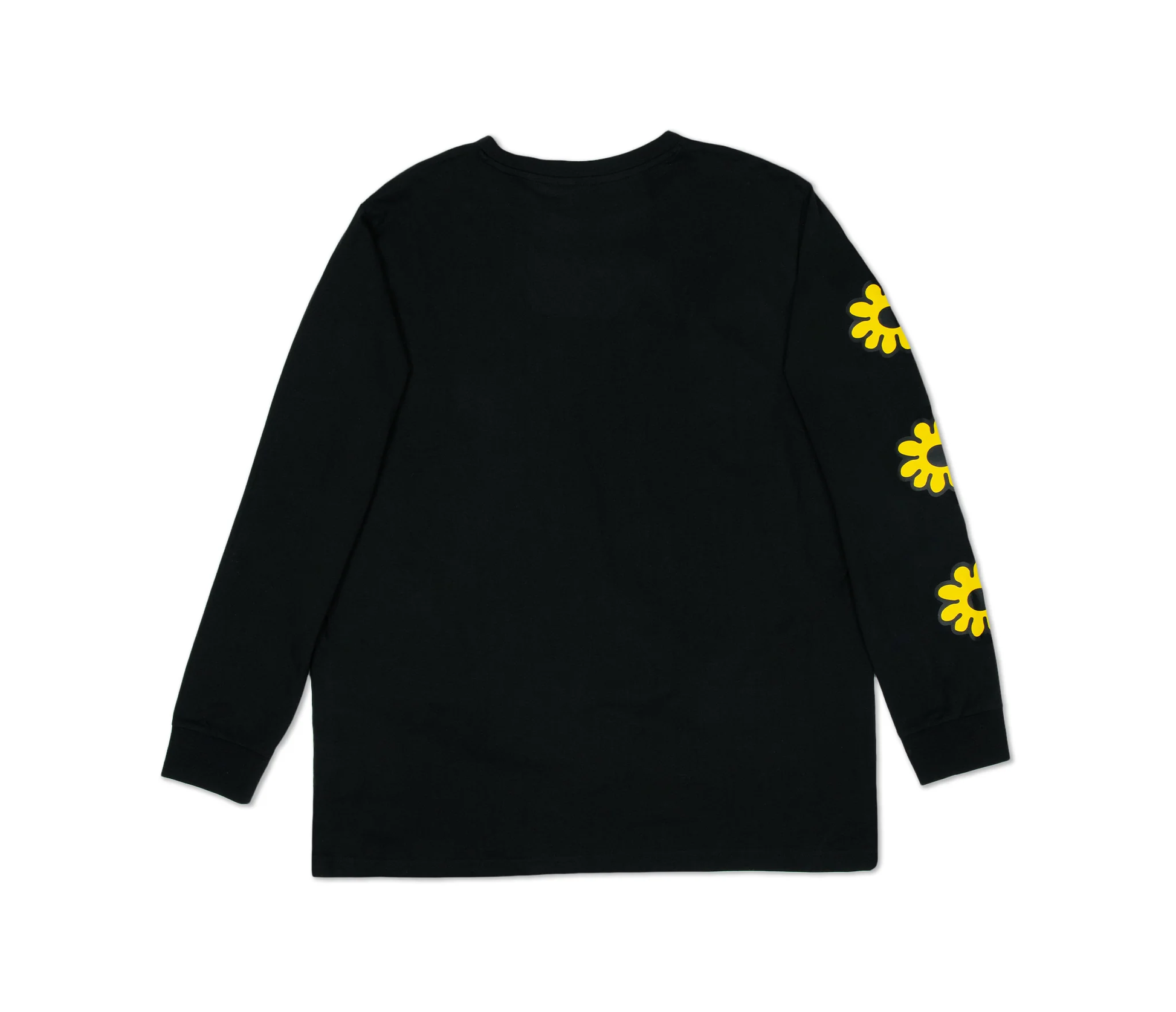 Mumintrolls Blumen Langarmshirt mit Manschettenrippe Unisex - Schwarz - Lomi Kids Shop