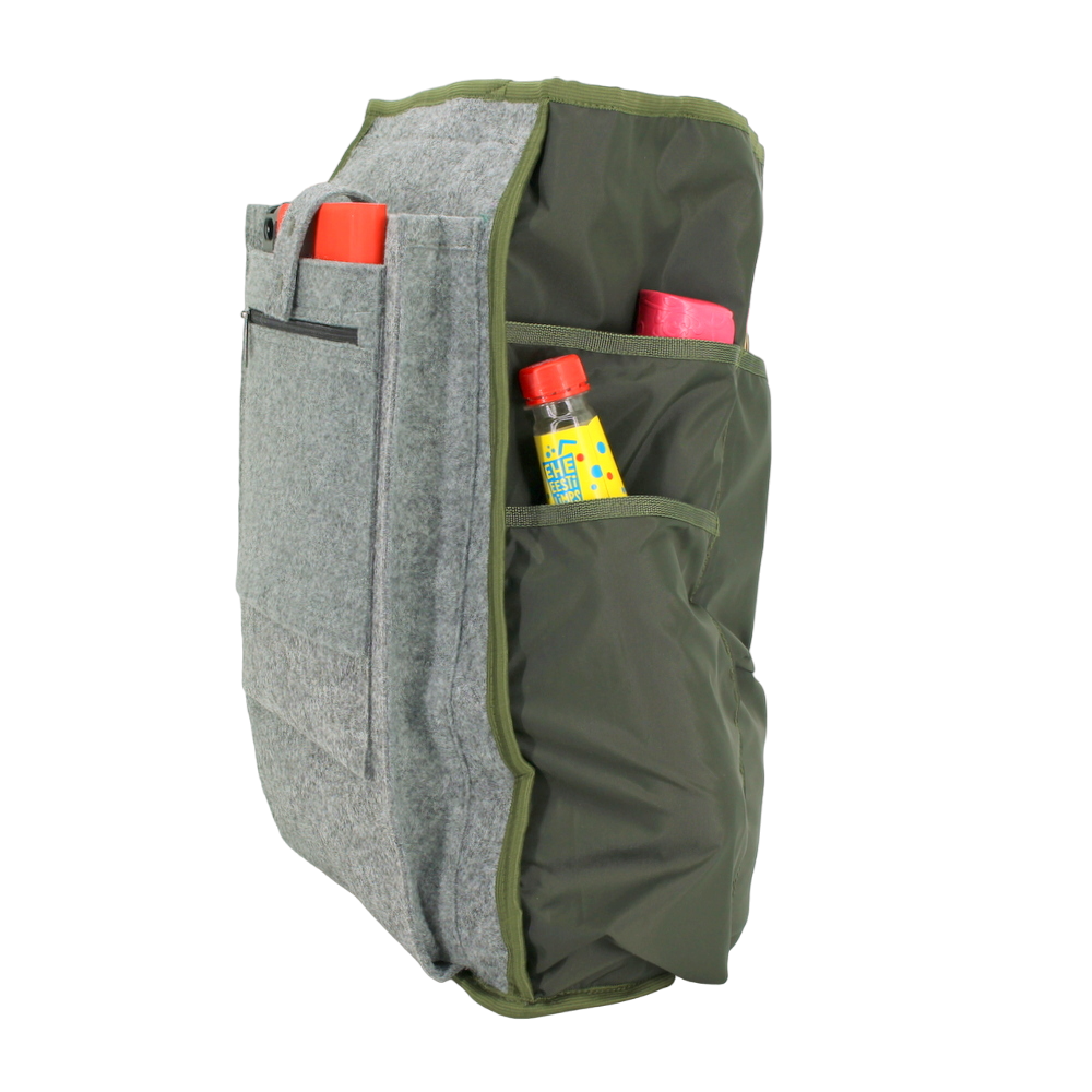 Cafe Rucksack mit G-Haken - Khaki & Beige - Lomi Kids Shop