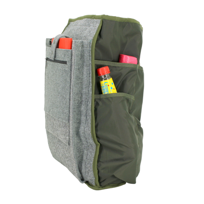 Cafe Rucksack mit G-Haken - Khaki & Beige - Lomi Kids Shop