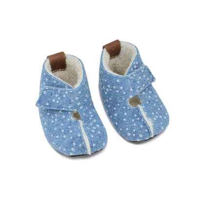 KAKU Children's Slippers - Blue with Dots