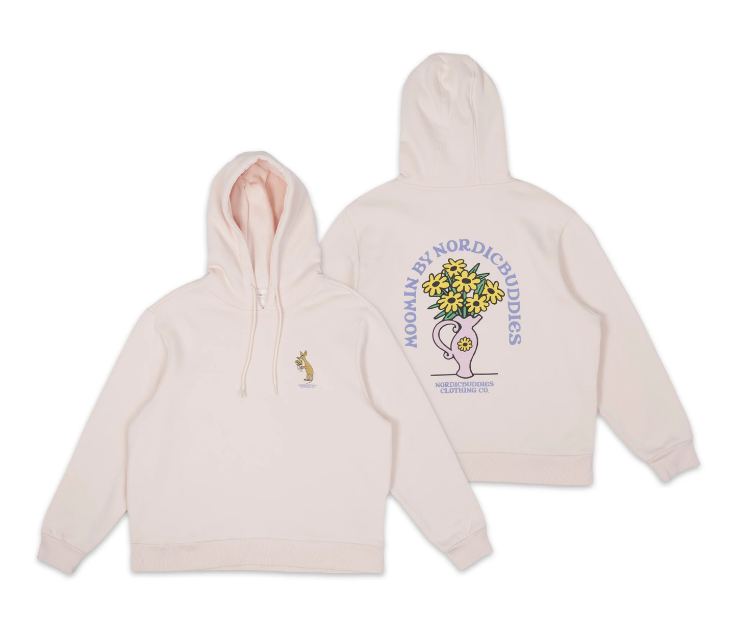 Sniff Flower Bouquet Hoodie Damen - Hellrosa - Lomi Kids Shop