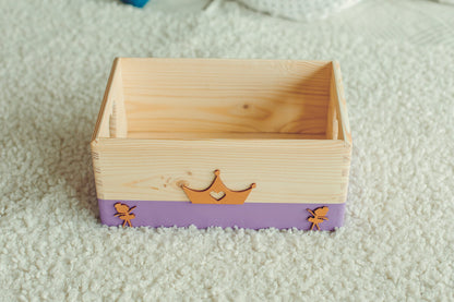 Decorated Storage Box - Lilac