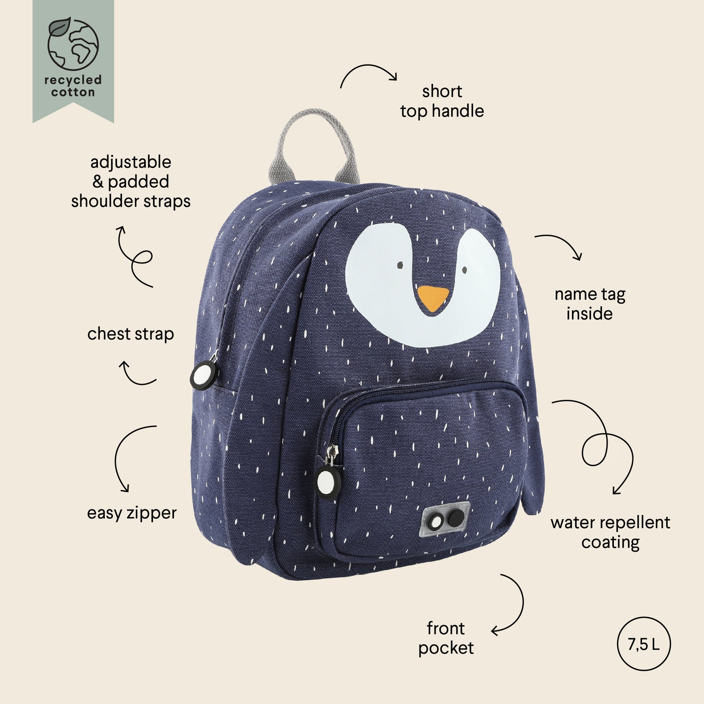 Rucksack - Herr Pinguin - Lomi Kids Shop