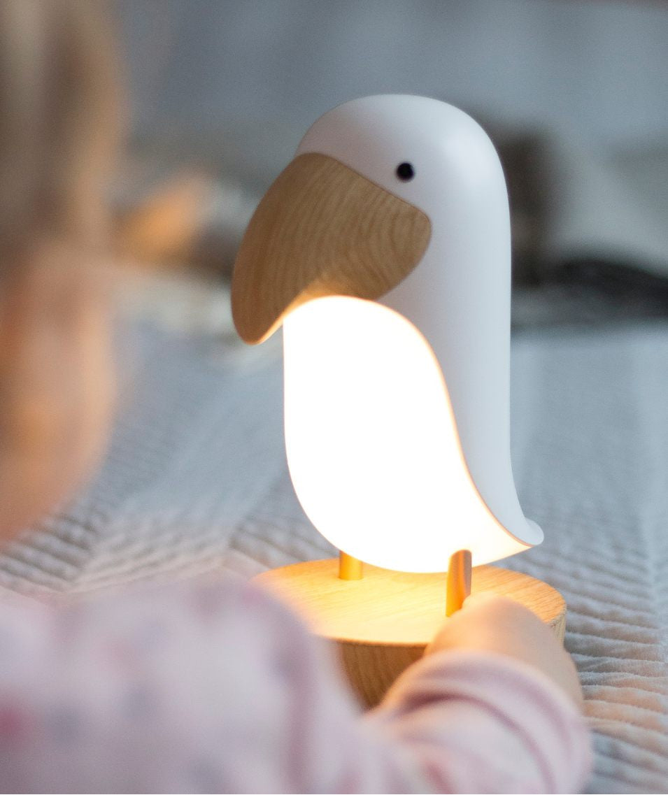 Lampe mit Lautsprecher - Weißer Vogel - Lomi Kids Shop