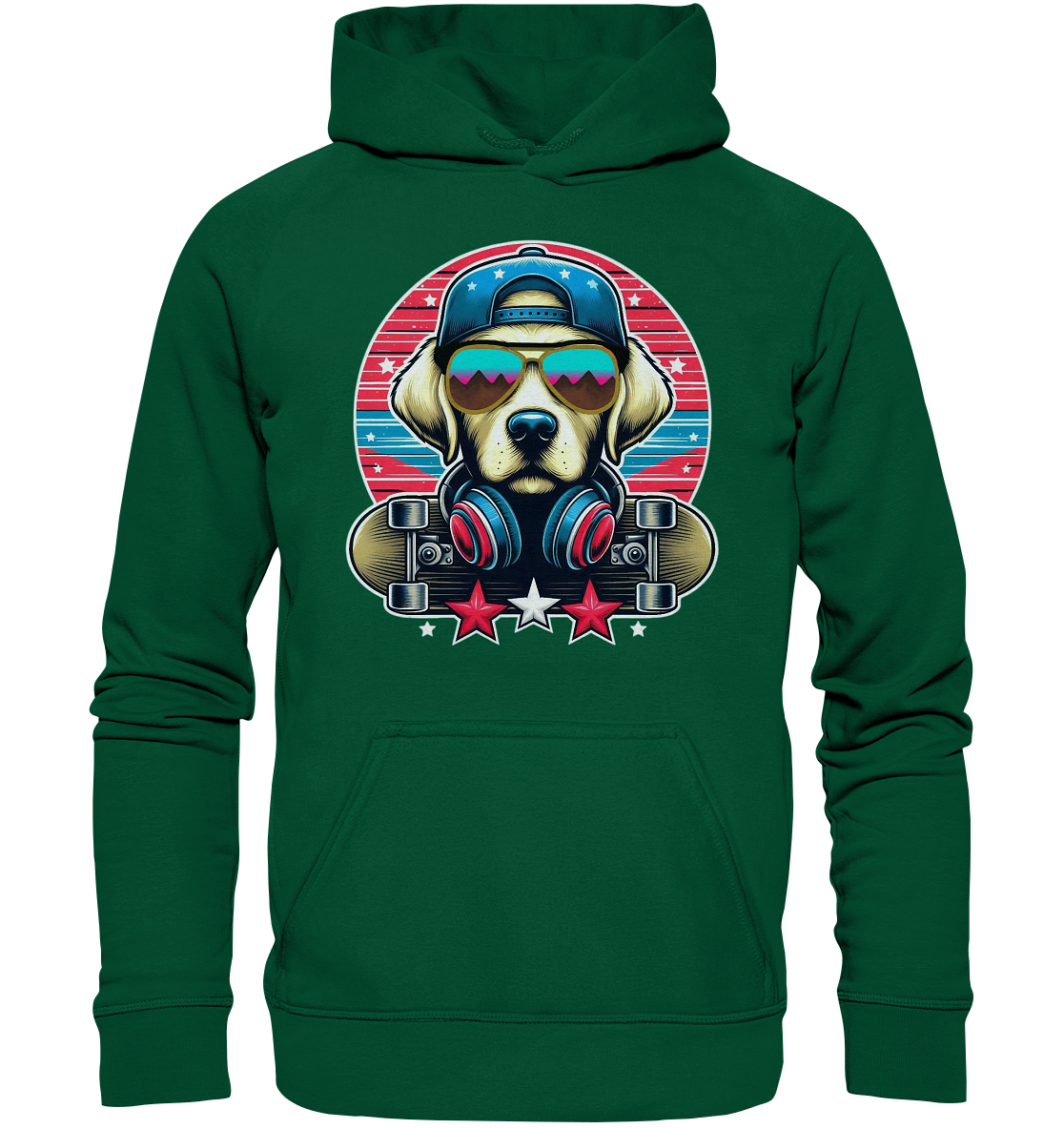 Skater Dog - Basic Unisex Hoodie