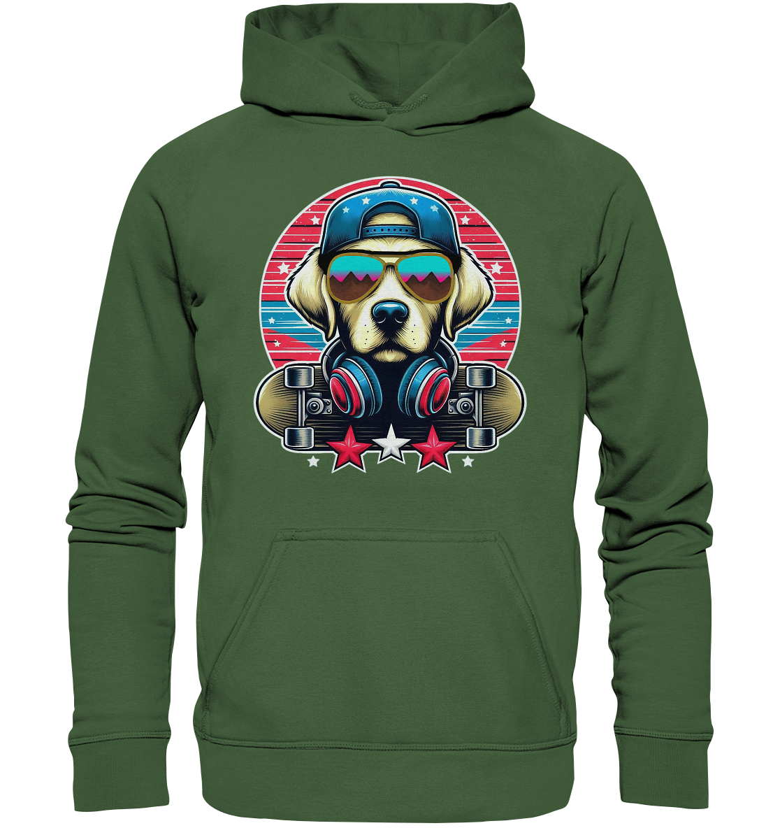 Skater Dog - Basic Unisex Hoodie