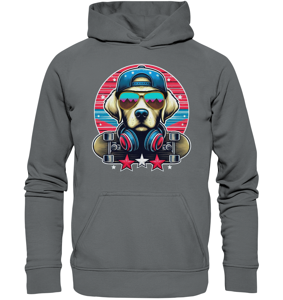 Skater Dog - Basic Unisex Hoodie