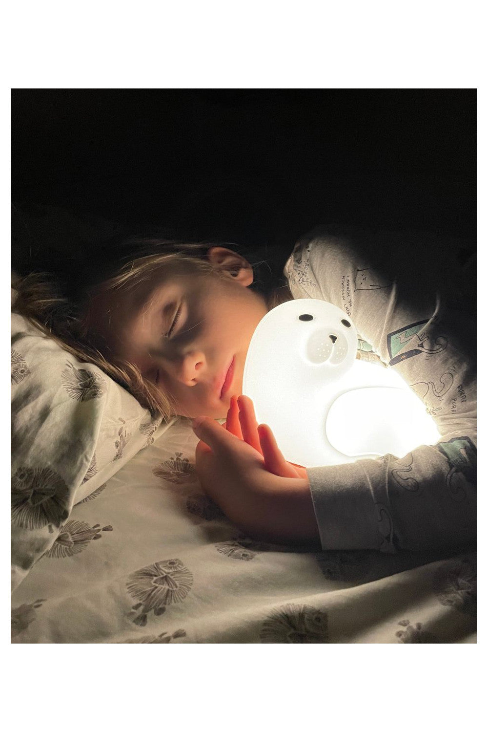 Seal Silikonlampe mit Fernbedienung - Weiß - Lomi Kids Shop