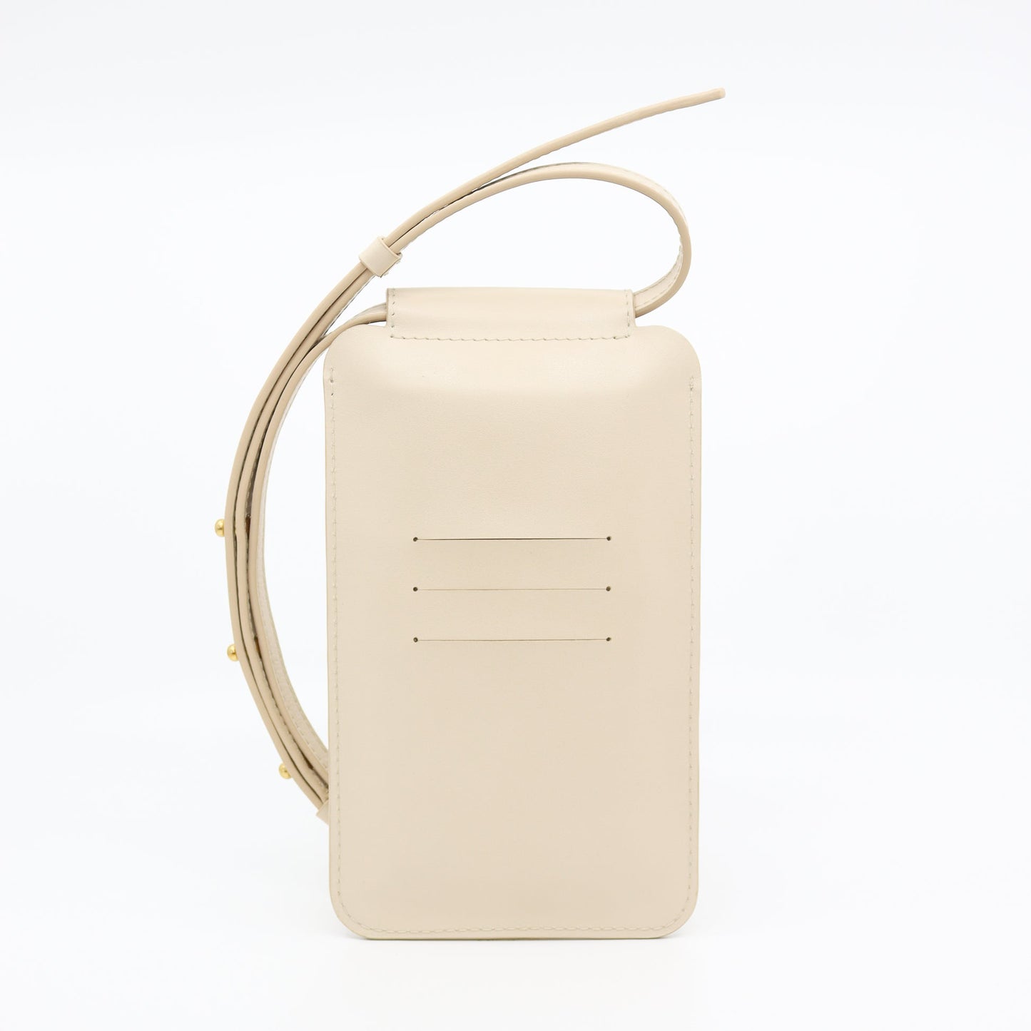 Leder-Telefontasche - Beige