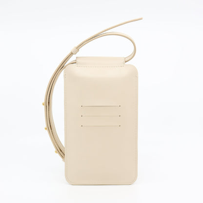 Leder-Telefontasche - Beige