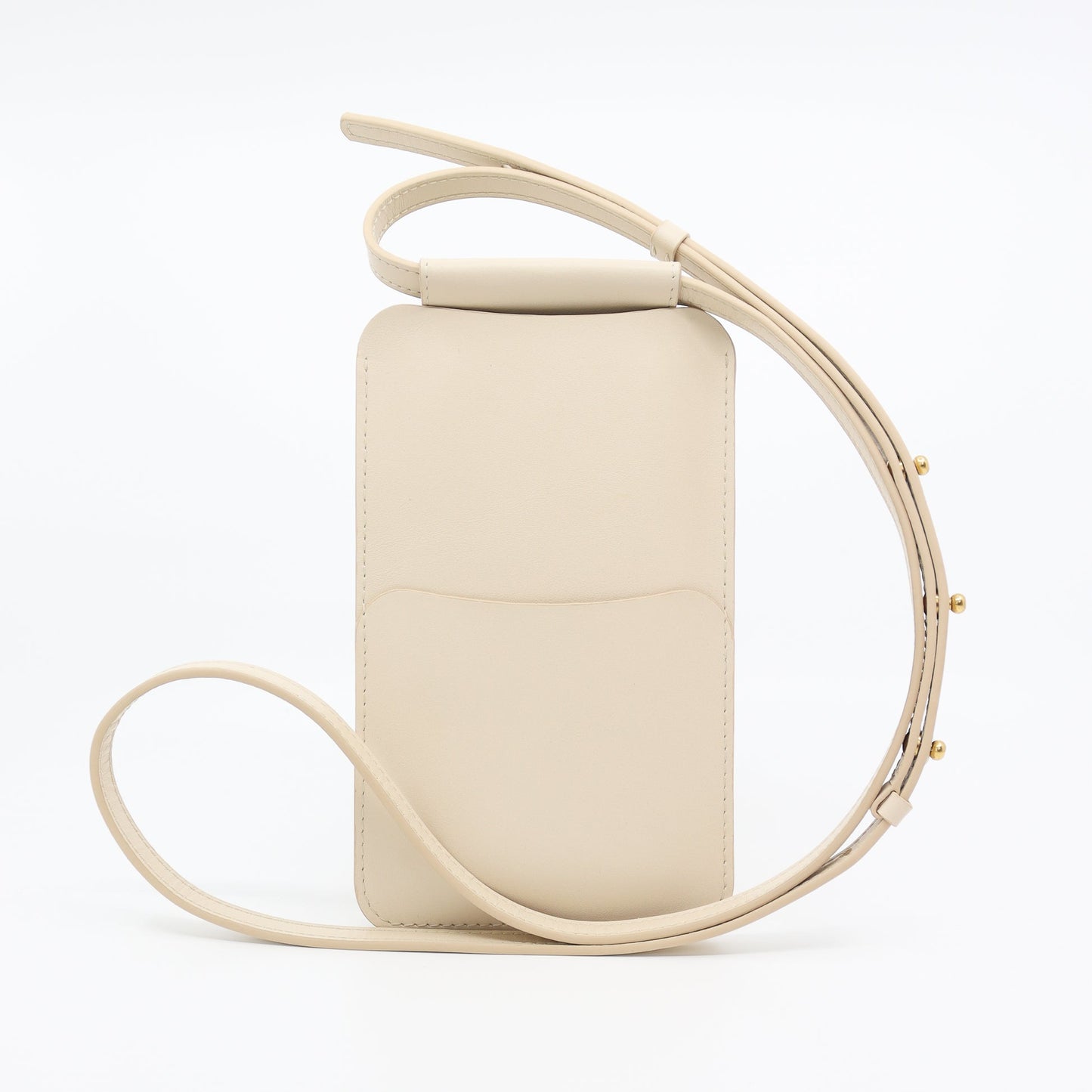 Leder-Telefontasche - Beige